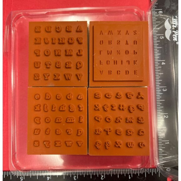 Gently Used Stampin Up! 2005 Alphabits Wood Mounted Rubber Stamp Set - Picture 3 of 4